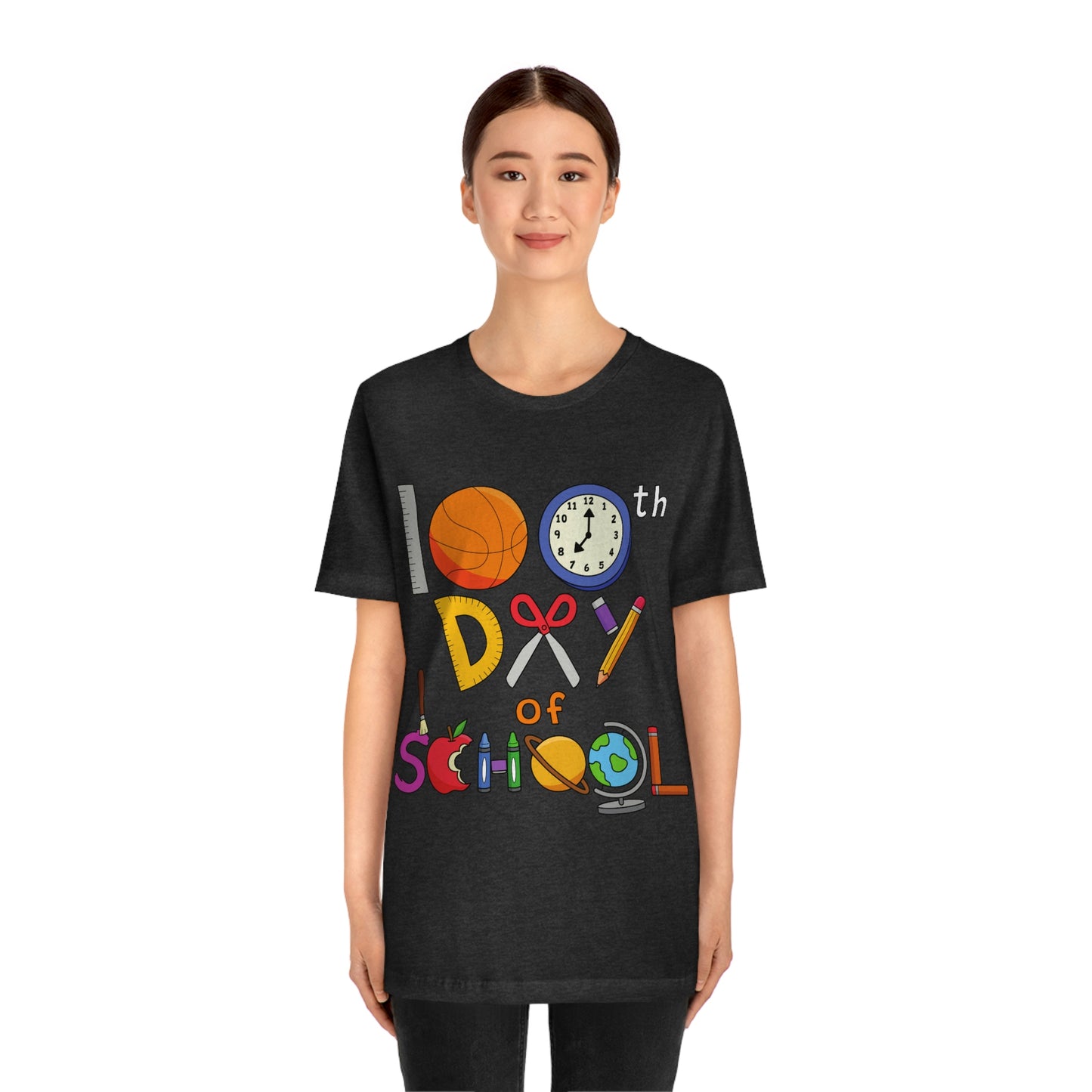 100th Day of School Teacher T- Shirt - Unisex Jersey Short Sleeve Tee