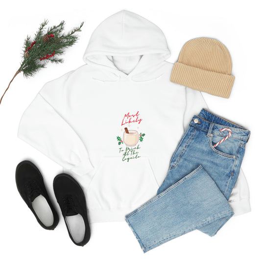 Most Likely To Drink All The Coquito - Unisex Heavy Blend Hooded Sweatshirt