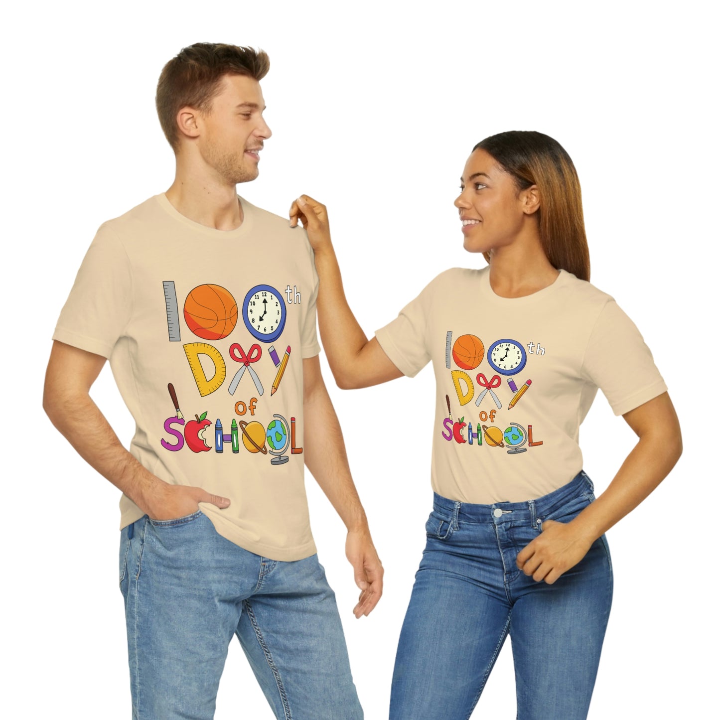 100th Day of School Teacher T- Shirt - Unisex Jersey Short Sleeve Tee