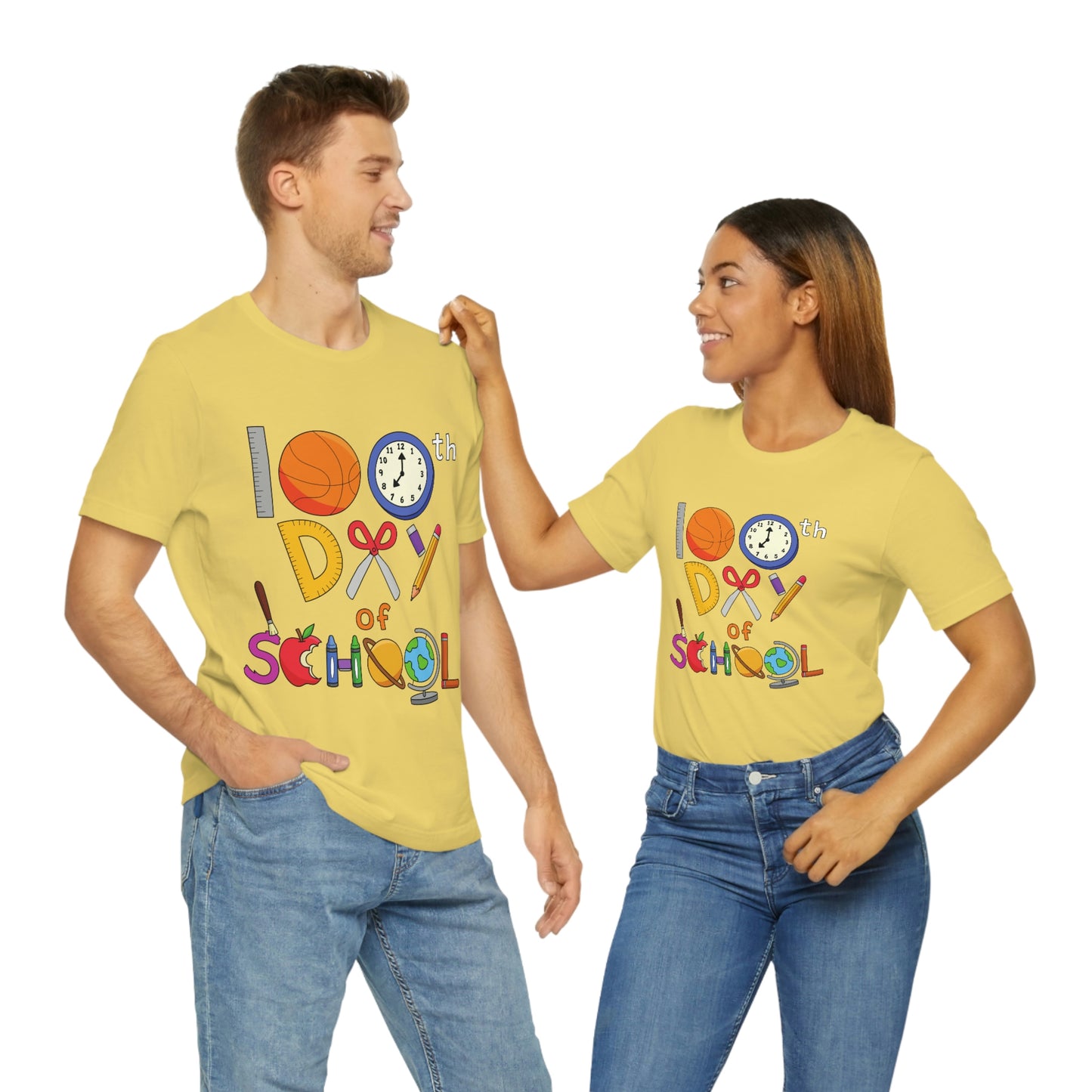 100th Day of School Teacher T- Shirt - Unisex Jersey Short Sleeve Tee