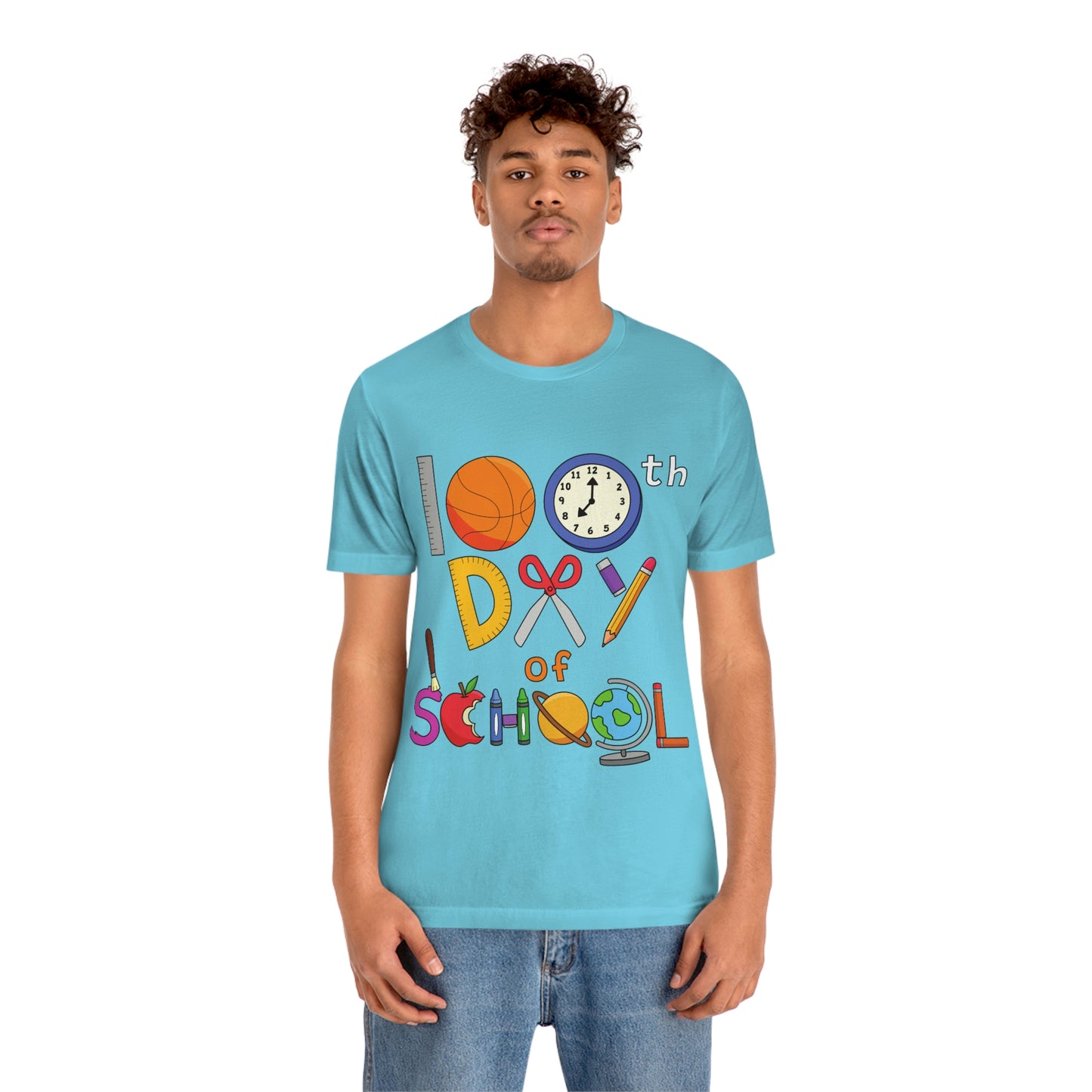 100th Day of School Teacher T- Shirt - Unisex Jersey Short Sleeve Tee