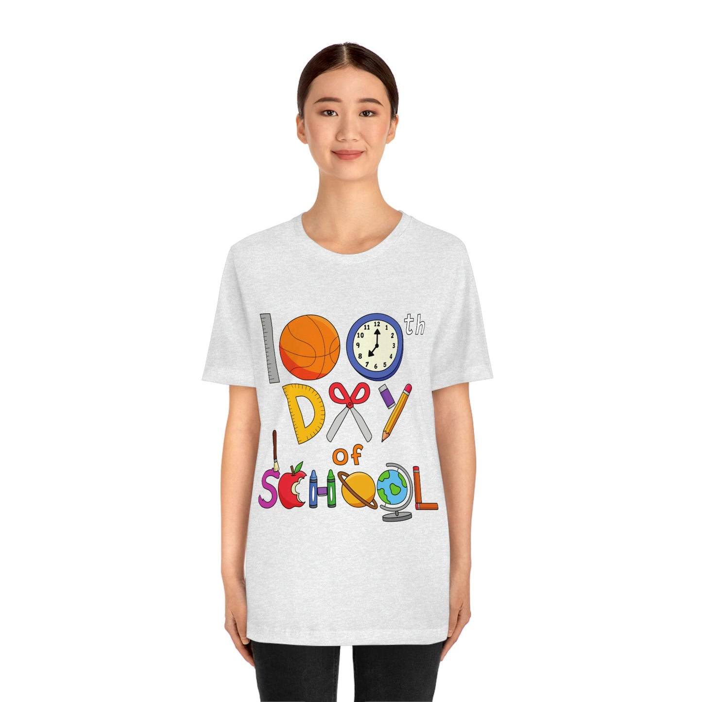 100th Day of School Teacher T- Shirt - Unisex Jersey Short Sleeve Tee