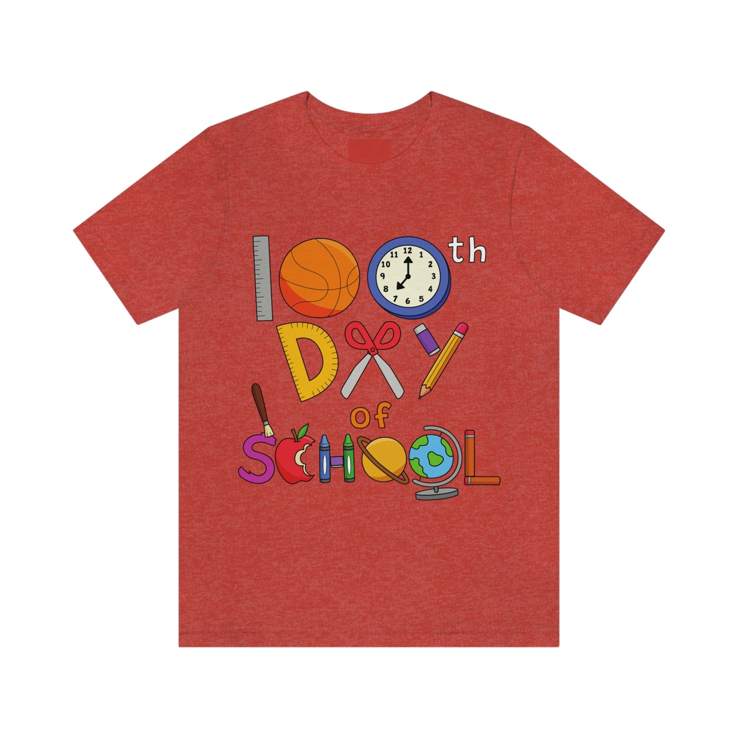100th Day of School Teacher T- Shirt - Unisex Jersey Short Sleeve Tee