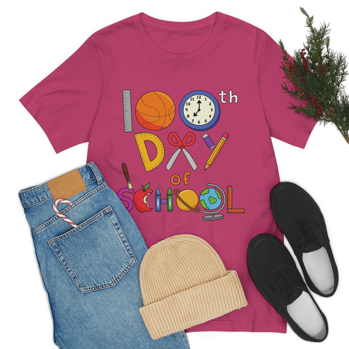 100th Day of School Teacher T- Shirt - Unisex Jersey Short Sleeve Tee