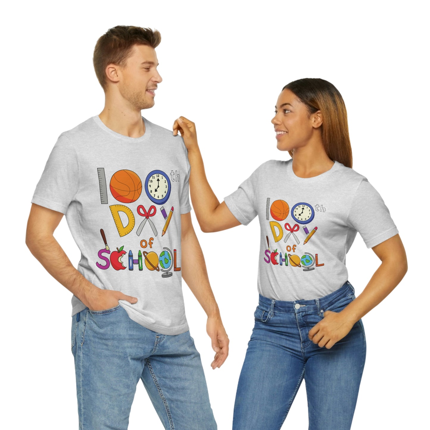 100th Day of School Teacher T- Shirt - Unisex Jersey Short Sleeve Tee